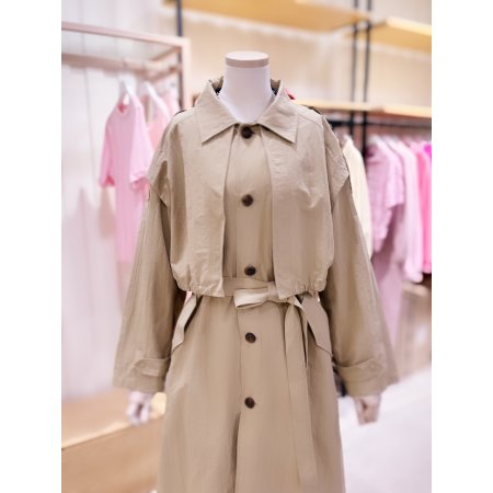 탈부착 베스트 트렌치 롱 점퍼