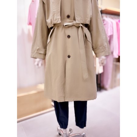 탈부착 베스트 트렌치 롱 점퍼