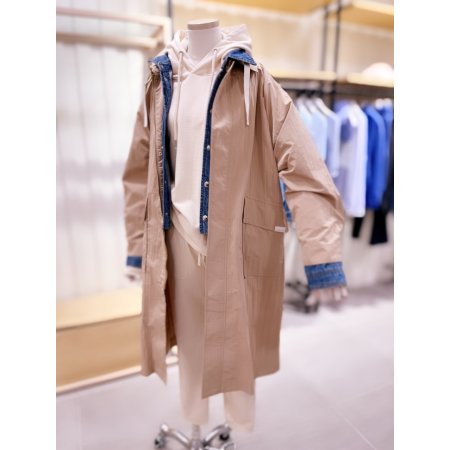 탈부착 후드 홑겹 싱글 점퍼