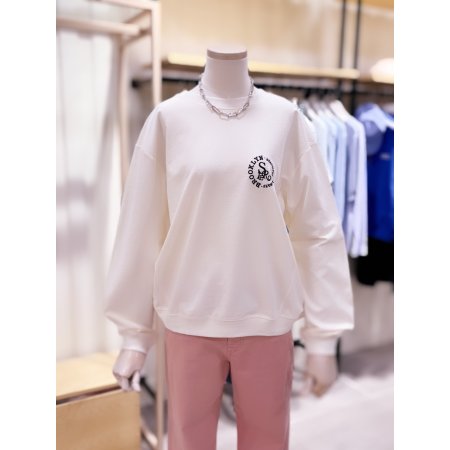 레터링 크롭 맨투맨 티셔츠