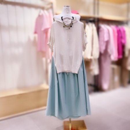 후드기본 반팔 린넨사 반팔 니트