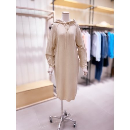 후드 캐시미어 롱 원피스