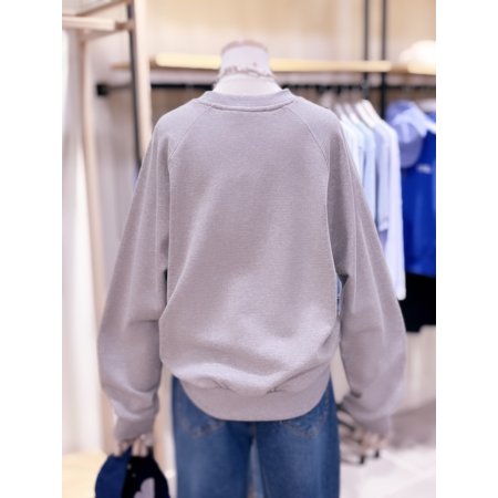 S 부클자수 라글란 티셔츠