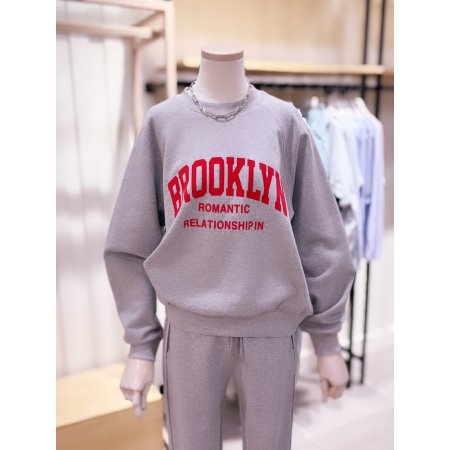 BROOKLYN 후로피 맨투맨 티셔츠