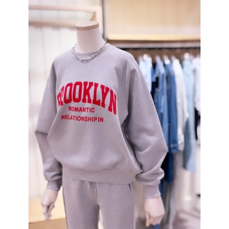 BROOKLYN 후로피 맨투맨 티셔츠