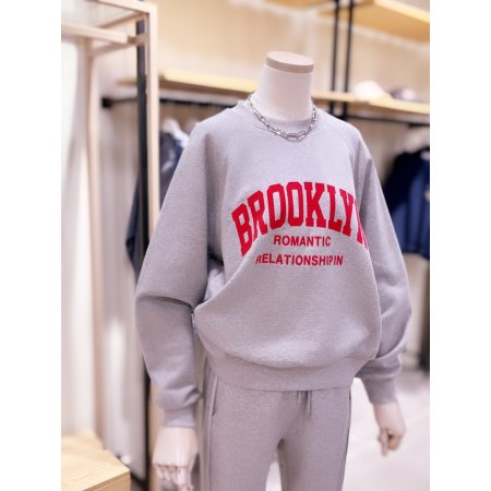 BROOKLYN 후로피 맨투맨 티셔츠