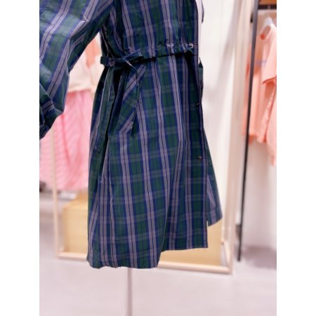 허리후라쉬 스트링체크 롱점퍼