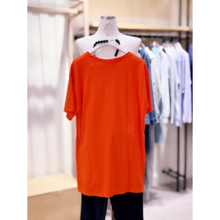 데미지 디테일 박시핏 반팔 티셔츠