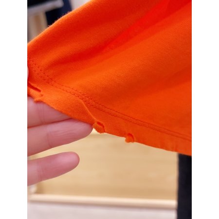 데미지 디테일 박시핏 반팔 티셔츠