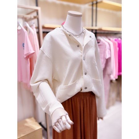 뒤사선 TUCK 디테일 라운드 자켓