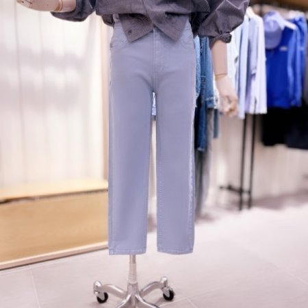 사선절개 라인 빈티지 다잉팬츠