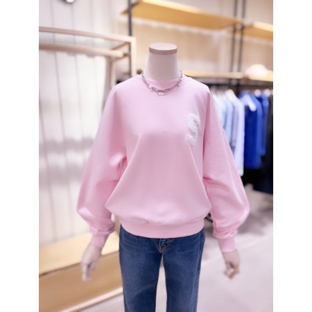 부클자수 라글란 맨투맨 티셔츠