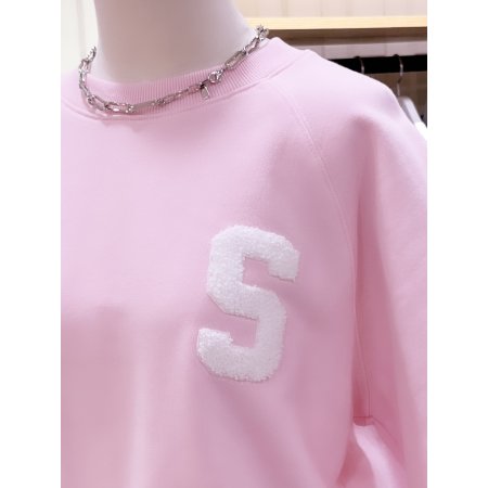 부클자수 라글란 맨투맨 티셔츠