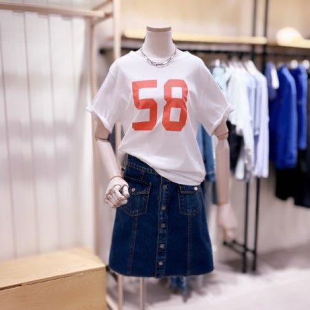 아웃포켓 데님 스커트