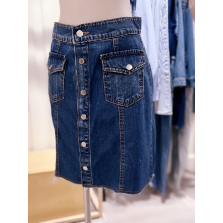 아웃포켓 데님 스커트