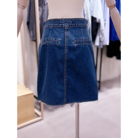 아웃포켓 데님 스커트