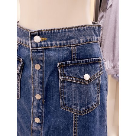 아웃포켓 데님 스커트