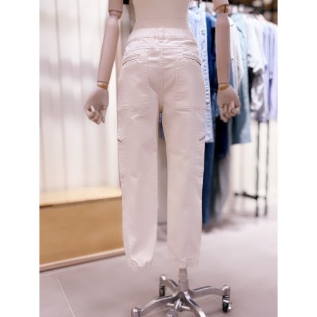 허리밴딩 면스판 지퍼포켓 팬츠