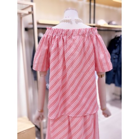 스모킹 오프숄더 블라우스