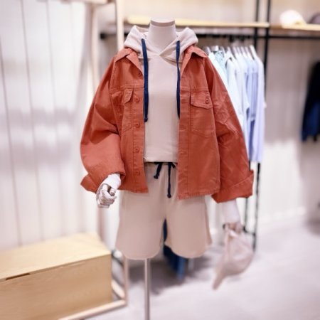 컬러 워싱 루즈핏 셔츠형 점퍼