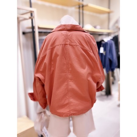 컬러 워싱 루즈핏 셔츠형 점퍼