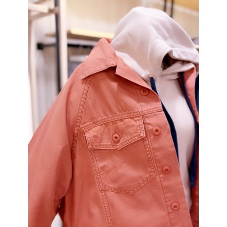 컬러 워싱 루즈핏 셔츠형 점퍼