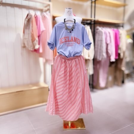 ICELAND 자수 라글란 티셔츠