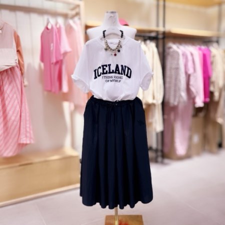 ICELAND 자수 라글란 티셔츠