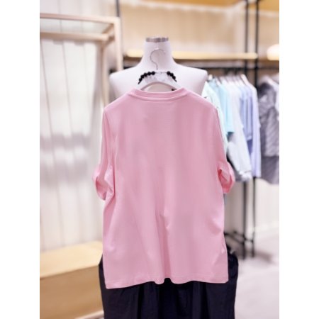 S 자수 포인트 반팔 티셔츠