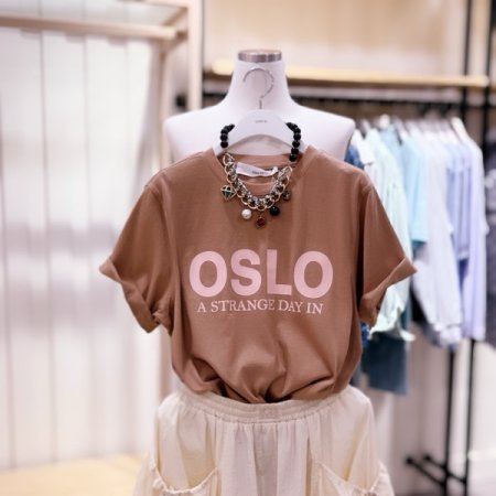 OSLO 후로피 포인트 반팔 티셔츠