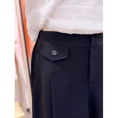 시에로 앞뒤 편차 미디 플레어 스커트