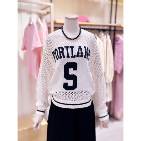 PORTLAND 자카드 매쉬 니트