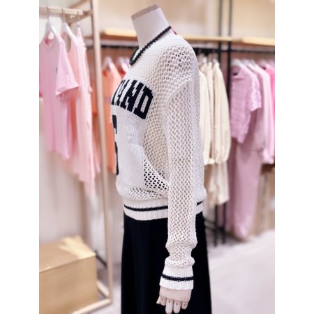 PORTLAND 자카드 매쉬 니트