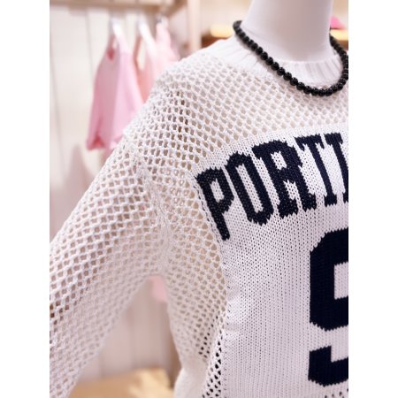 PORTLAND 자카드 매쉬 니트
