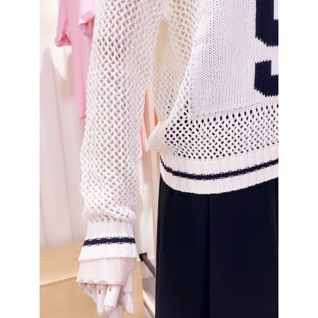 PORTLAND 자카드 매쉬 니트