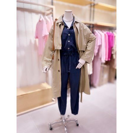 볼륨반팔 제천 벨트끈 워싱 점프수트