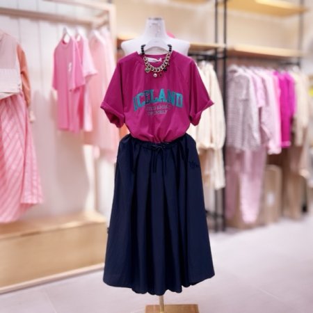 아이슬란드 자수 라글란 티셔츠