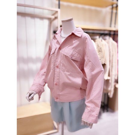 포켓 디테일 숏기장 워싱자켓