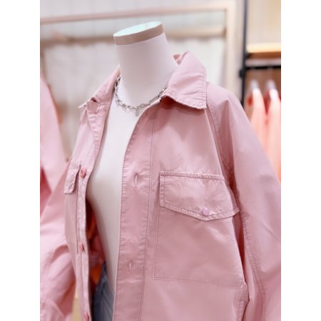 포켓 디테일 숏기장 워싱자켓