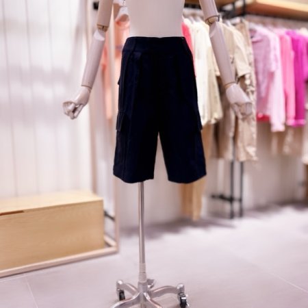 아웃포켓 턱디테일 5부 팬츠