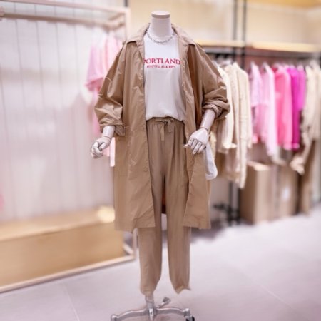 오버핏 벡버튼 포인트 미들 코트