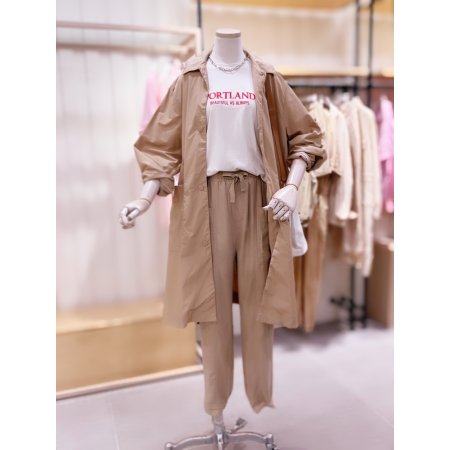 오버핏 벡버튼 포인트 미들 코트