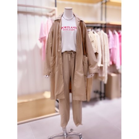 오버핏 벡버튼 포인트 미들 코트