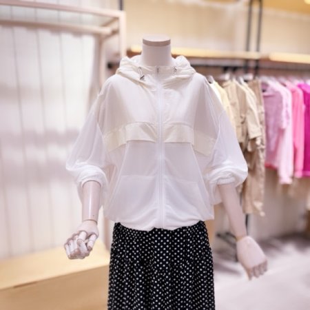 우븐믹스 후드 집업 점퍼