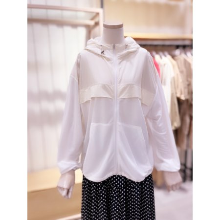 우븐믹스 후드 집업 점퍼