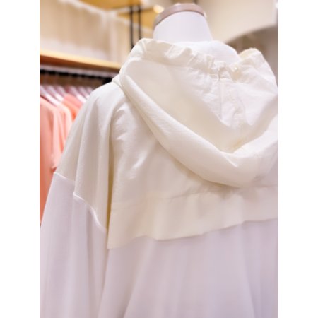 우븐믹스 후드 집업 점퍼