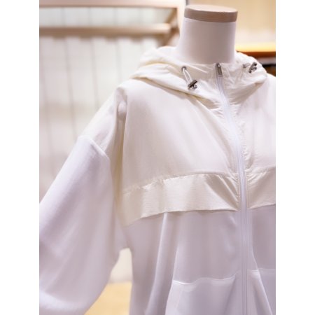 우븐믹스 후드 집업 점퍼