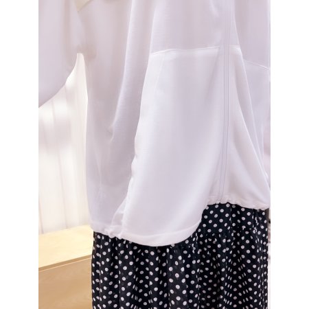 우븐믹스 후드 집업 점퍼