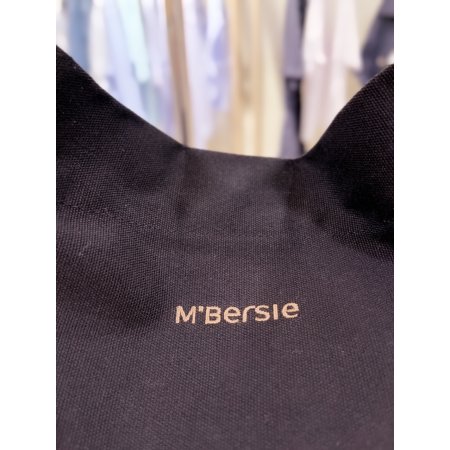 레터링 자수 포인트 캔버스 숄더백