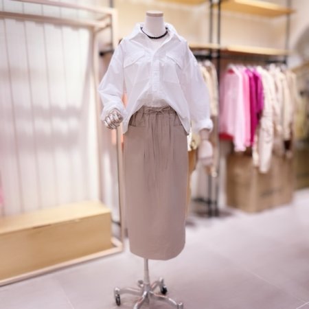 속밴딩 뒤 쌍입술 포인트 스커트